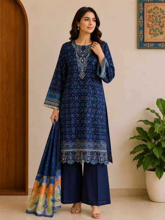 MC108-Ready to wear Premium Embroidered Suit