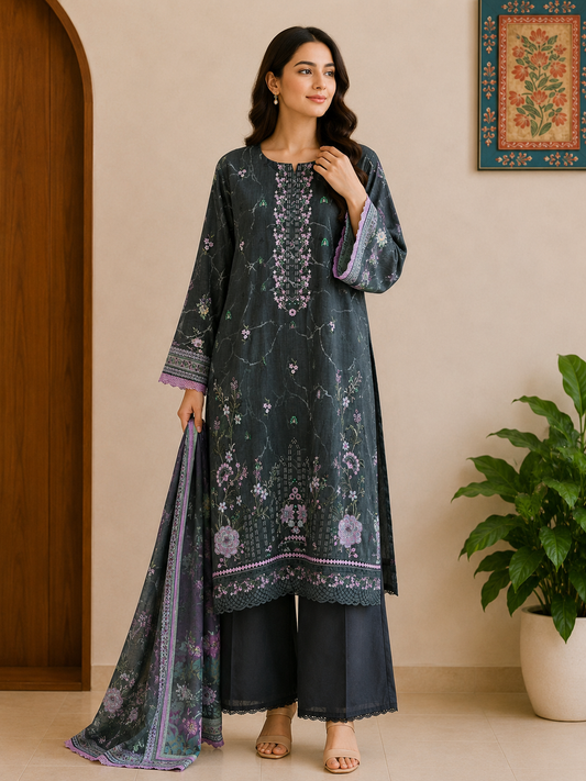MC107-Ready to wear Premium Embroidered Suit