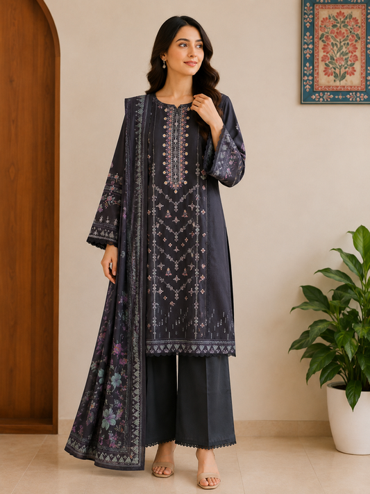 MC105-Ready to wear Premium Embroidered Suit