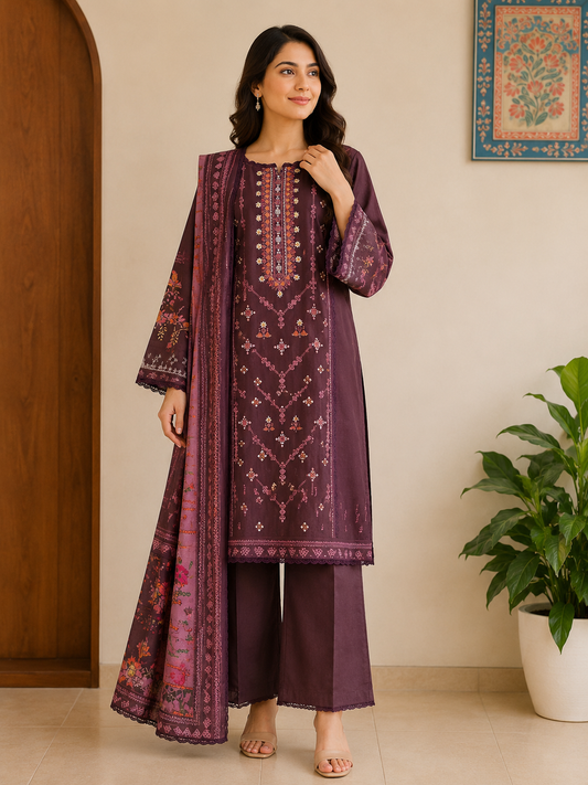 MC106-Ready to wear Premium Embroidered Suit