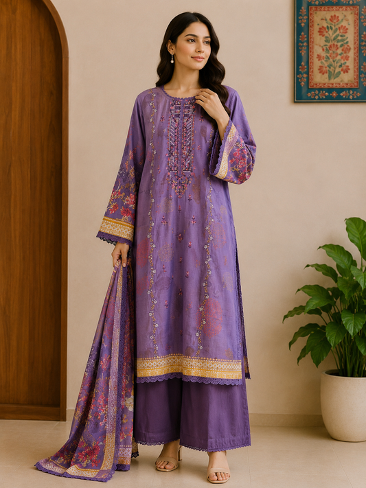 MC103-Ready to wear Premium Embroidered Suit